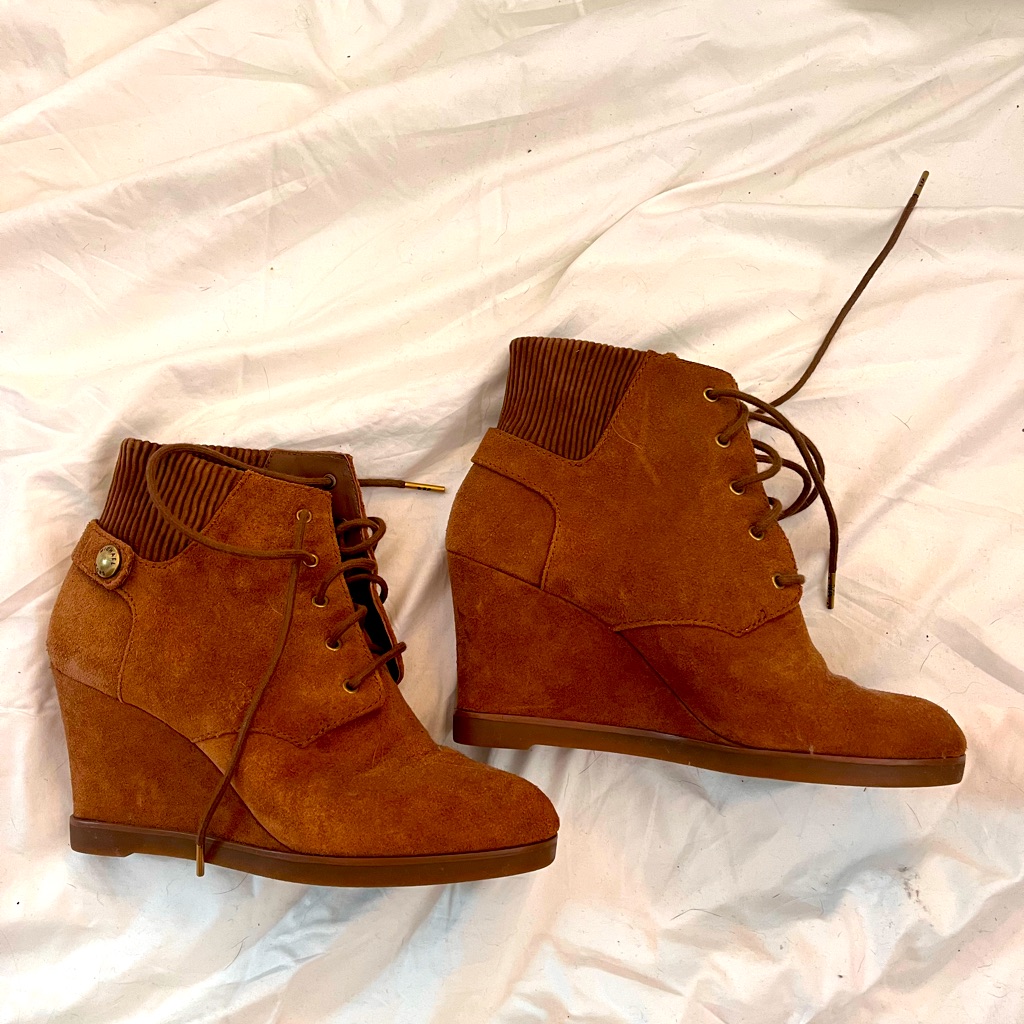Michael Kors Brown Suede Ankle Boots
